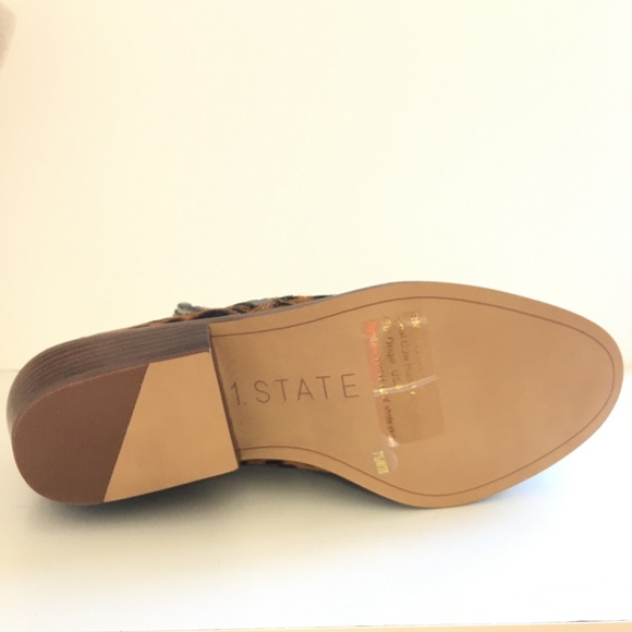 Leather Animal Print Block Heel Bootie Size 7 1/2 - Picture 9 of 9